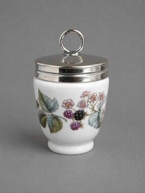 VTG ROYAL WORCESTER Porcelain Blackberries Egg Coddler Lavinia